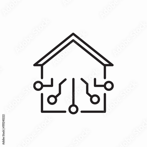 smart house icon sign vector