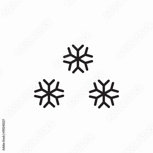 snowflakes winter icon sign vector