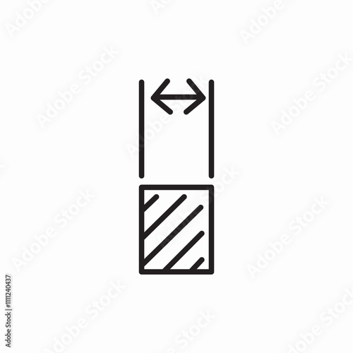 width size icon sign vector