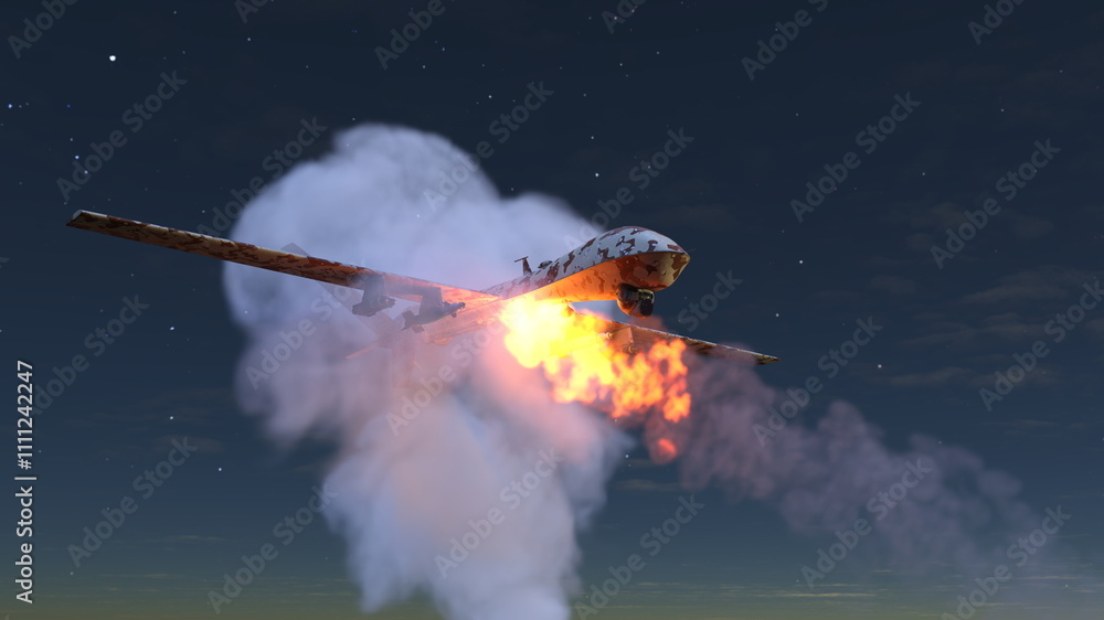 無人攻撃機 3DCGレンダリング 無人攻撃機 3DCGレンダリング