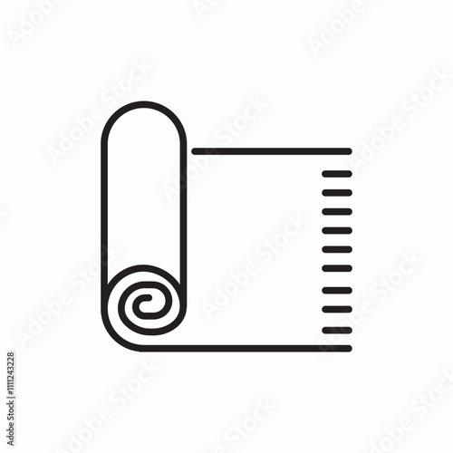 roll carpet icon sign vector