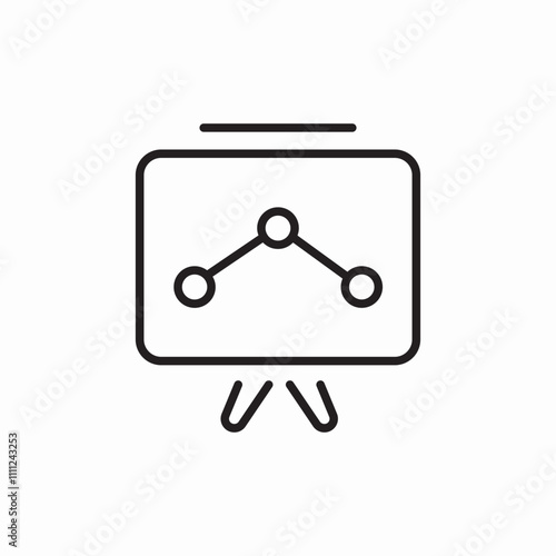 statistics presentation icon sign vector