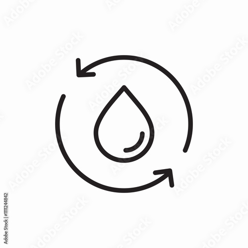 water cycle icon sign vector