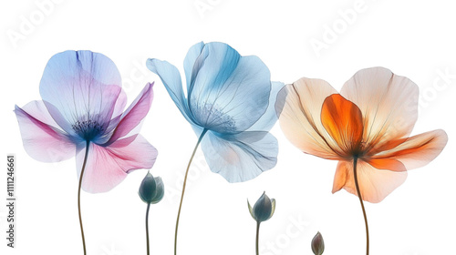 flowers on a white