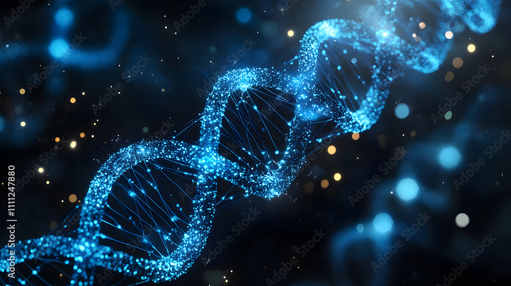 Abstract dark and blue digital background. Big data digital code, Data Communication and Transfer of DNA Biology. Futuristic information technology concept. Abstract dark and blue digital background. Big data digital code, Data Communication and Transfer of DNA Biology. Futuristic information technology concept.