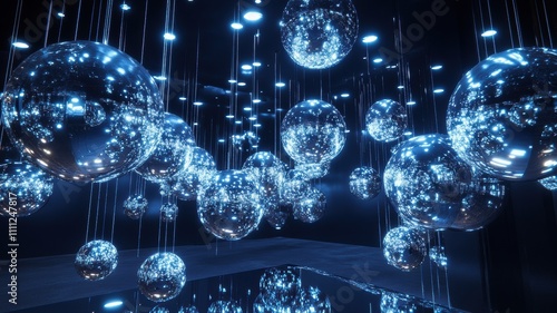 Detailed abstract spheres w...