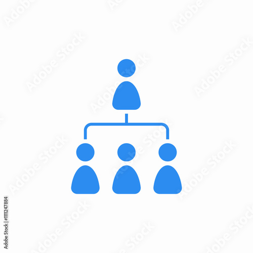 team hierarchy leader boss icon sign vector