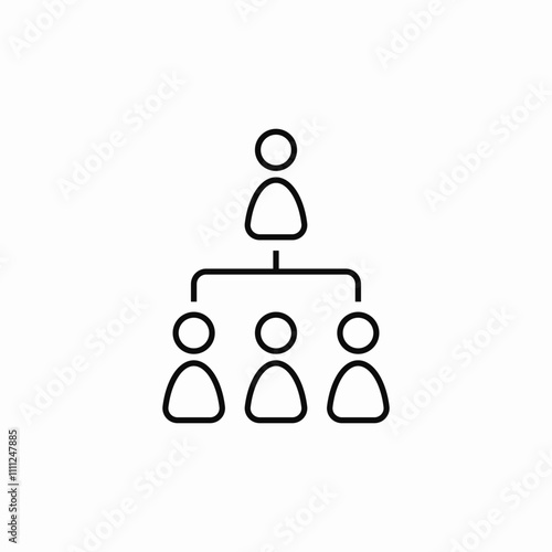 team hierarchy icon sign vector