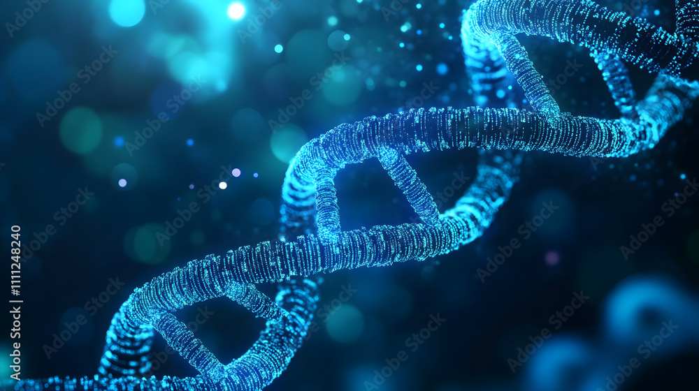 Abstract dark and blue digital background. Big data digital code, Data Communication and Transfer of DNA Biology. Futuristic information technology concept. Abstract dark and blue digital background. Big data digital code, Data Communication and Transfer of DNA Biology. Futuristic information technology concept.
