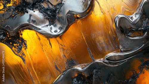 Abstract close-up of molten...
