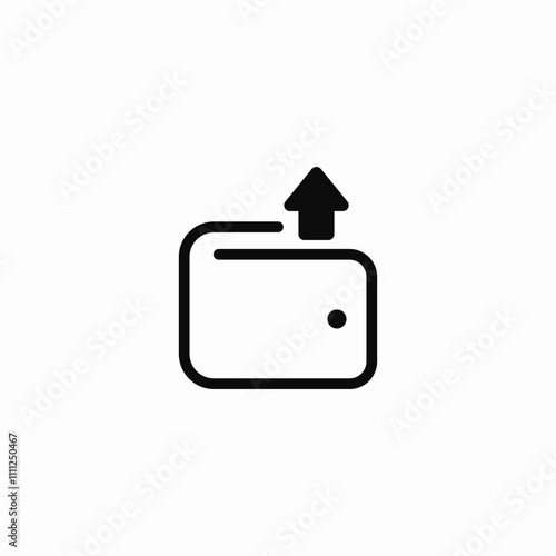 digital wallet expenses icon sign vector