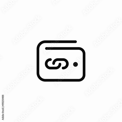 digital wallet link icon sign vector