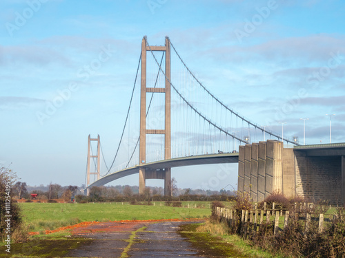 Humber Bridge seen from the south, England