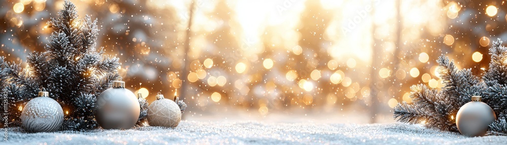 A Serene Winter Scene Featuring a Whimsical White Christmas Tree with Glittering Snowflakes Captured in a Tranquil Outdoor Setting A Serene Winter Scene Featuring a Whimsical White Christmas Tree with Glittering Snowflakes Captured in a Tranquil Outdoor Setting