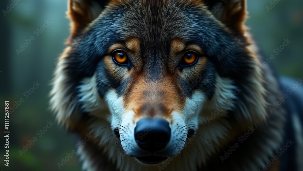 A close-up of a wolf's face, focusing on its piercing eyes and textured fur, reflecting strength and intelligence. A close-up of a wolf's face, focusing on its piercing eyes and textured fur, reflecting strength and intelligence.