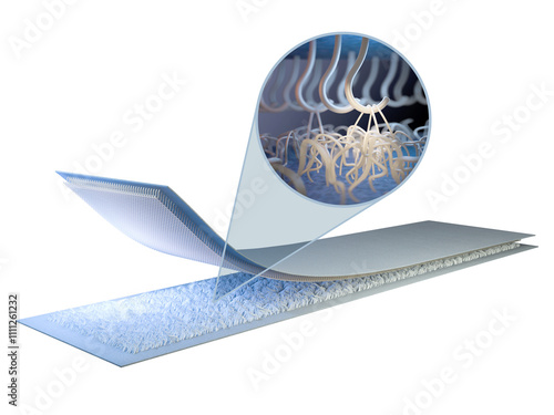 Bild auf Leinwand Velcro strip diagram