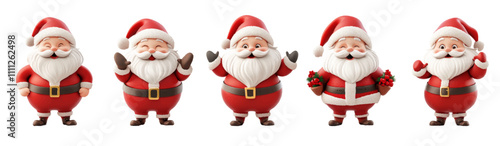 Collection of Christmas 3d style Santa Clause