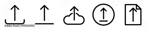 upload line icon. Cloud storage, sync, computing concept. upload icon vector. symbol, sign.