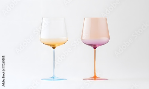 modern and simple wine glasses,generation AI