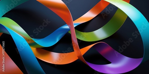Colorful random graphical lines twisted abstract background wallpaper illustration, random background design