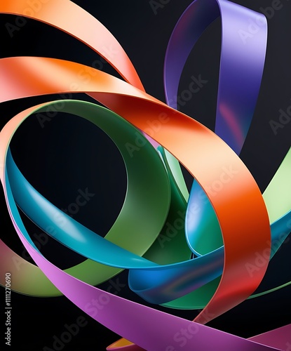 Colorful random graphical lines twisted abstract background wallpaper illustration, random background design