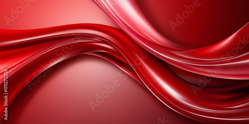 Red waves of abstract background illustration design, flowing swirl pain different tones of red