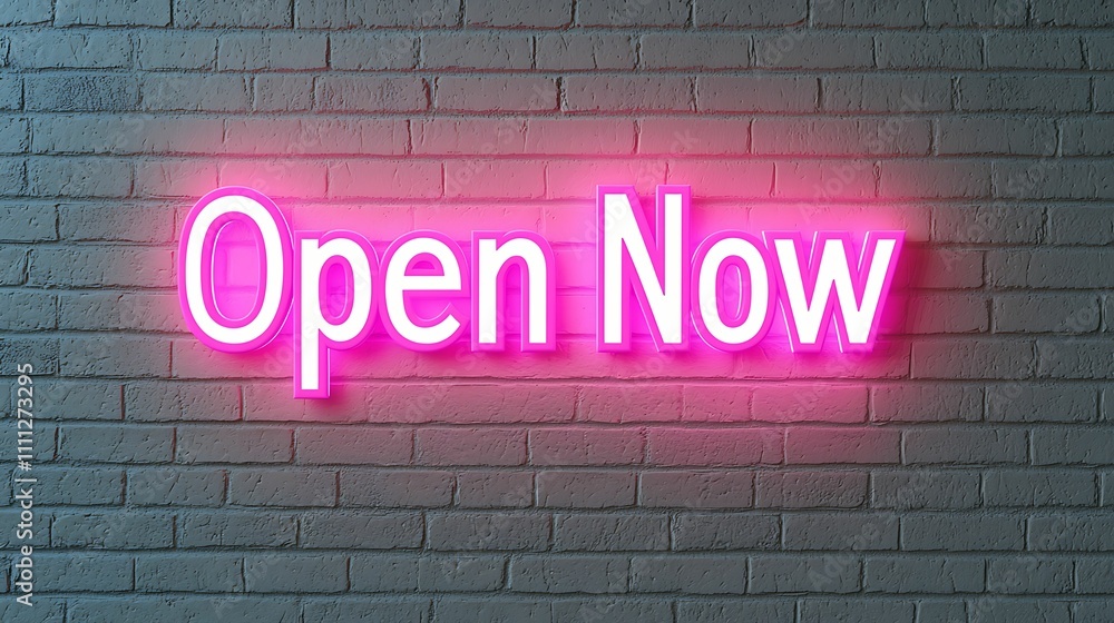 Fototapeta premium A vibrant neon sign reading