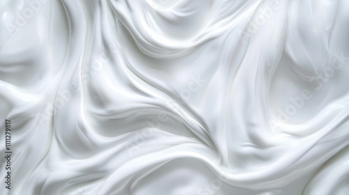 Smooth liquid texture in white color. Abstract background.