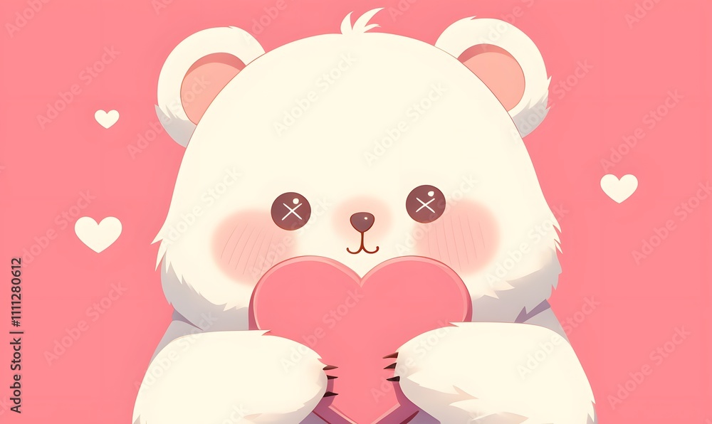 Valentines Day teddy bear illustration,generation AI Valentines Day teddy bear illustration,generation AI