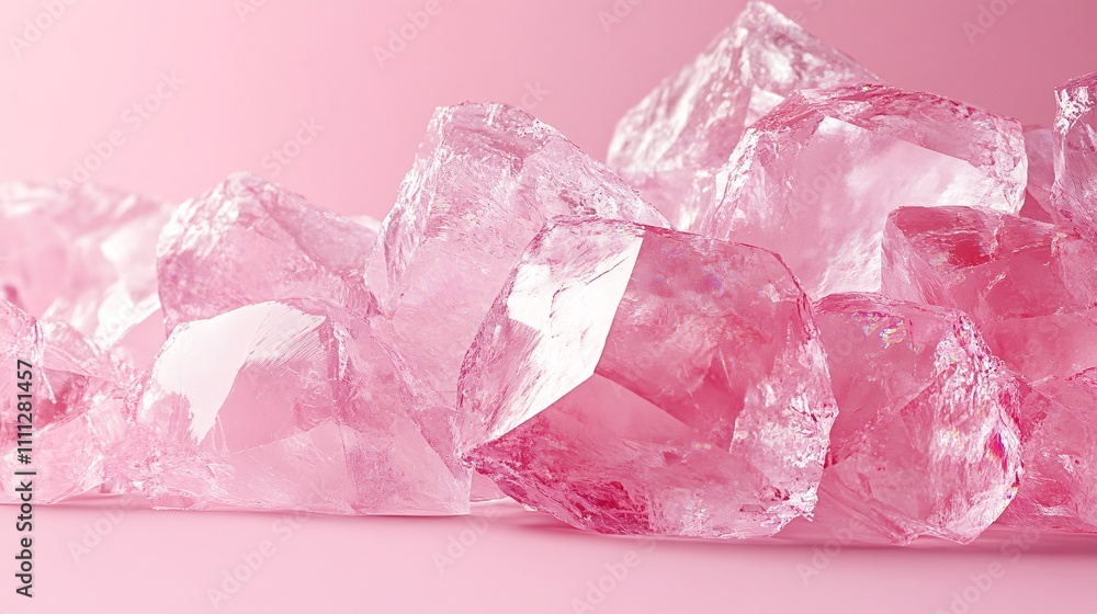 Fototapeta premium transparent caramel pink rocks, a gorge of rocks, sugar clouds,
