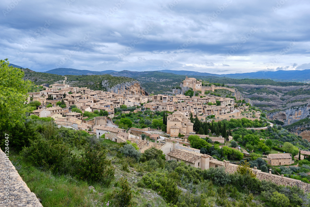 Panoraminca of Alquezar, a village in Huesca, Spain. Panoraminca of Alquezar, a village in Huesca, Spain.