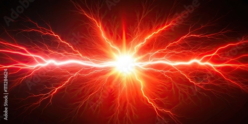 Glowing electric red flash isolated on background, electric, red, glow, flash, vibrant, light,background, energy, powerful