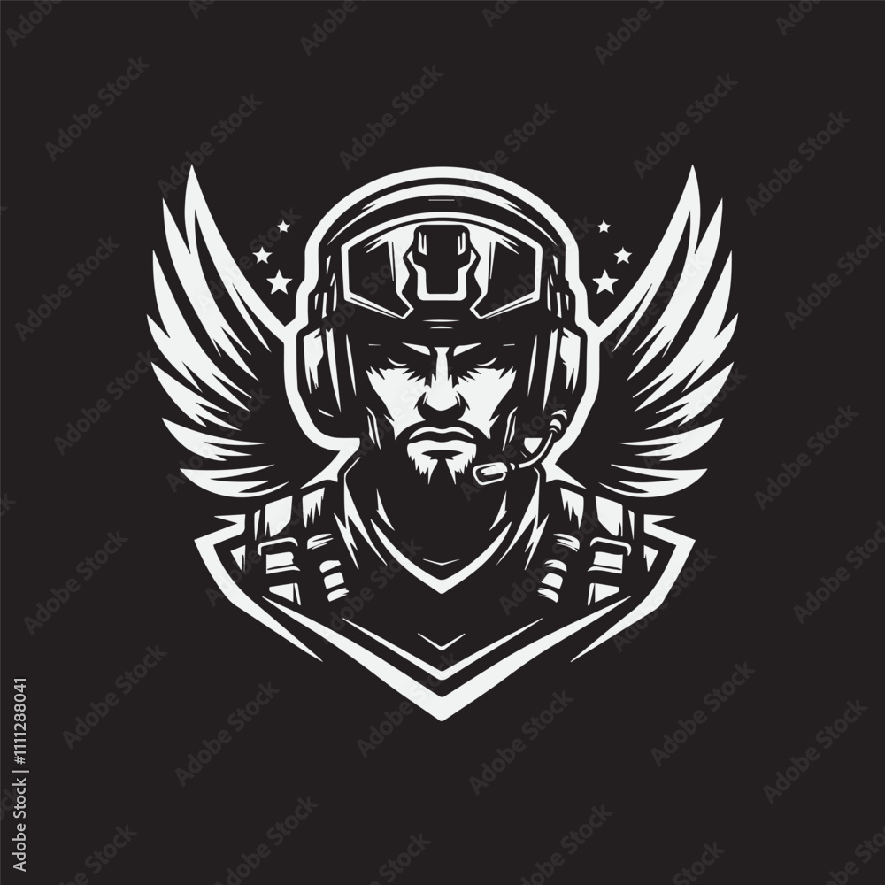 The Soldier head logo emblem The Soldier head logo emblem