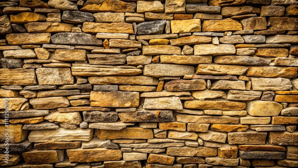 Fototapeta premium Piled stone wall with rough texture and intricate patterns , construction, architecture, background, stones, rustic, vintage