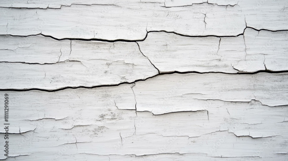 Detailed view of aged wood with peeling paint, showcasing deep cracks and textured patterns against a soft background. Detailed view of aged wood with peeling paint, showcasing deep cracks and textured patterns against a soft background.