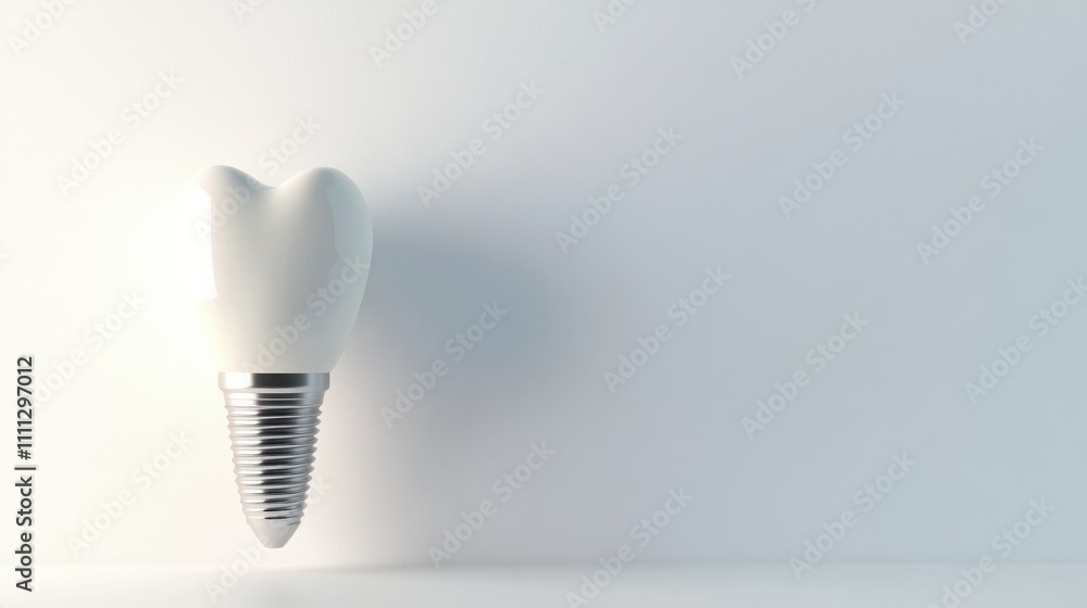A detailed rendering features a dental implant placed beside a healthy tooth, highlighting modern advancements in dental restoration techniques. Generative AI A detailed rendering features a dental implant placed beside a healthy tooth, highlighting modern advancements in dental restoration techniques. Generative AI
