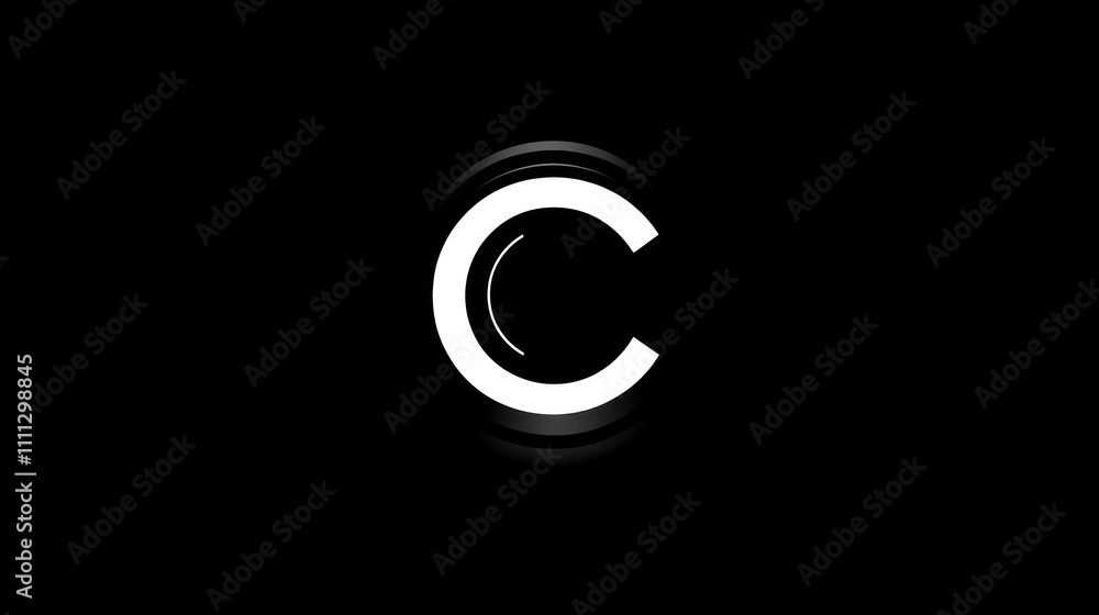 Round letter C logo, modern and clean lines, minimal Round letter C logo, modern and clean lines, minimal
