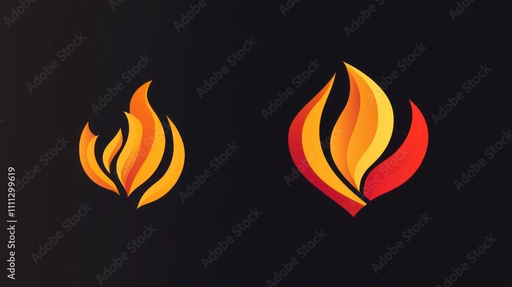 Stock Discount logo with flame elements, intense look, fiery red and orange Stock Discount logo with flame elements, intense look, fiery red and orange