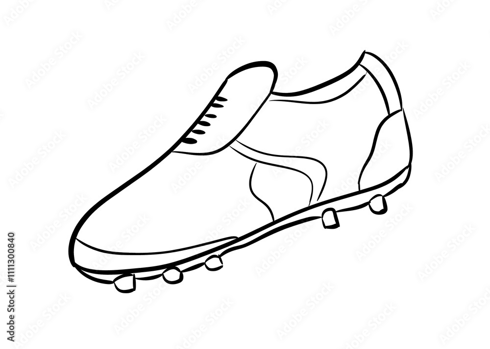 soccer shoe digital drawing illustration isolated soccer shoe digital drawing illustration isolated