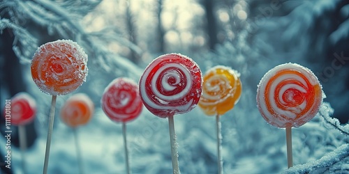 winter lollipops  photo