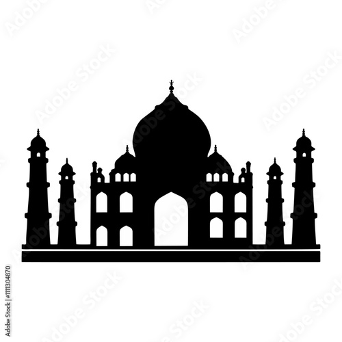 taj mahal vector illustration