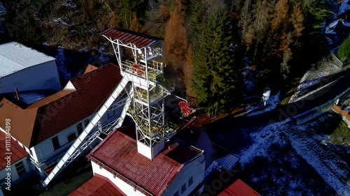 Einigkeitsschacht Einigkeit Jachymov Joachimsthal Erzgebirge Fördergerüst photo