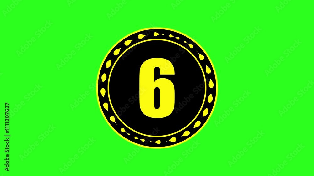 countdown animation, black and yellow 10 seconds a timer counting down on Green Screen countdown animation, black and yellow 10 seconds a timer counting down on Green Screen