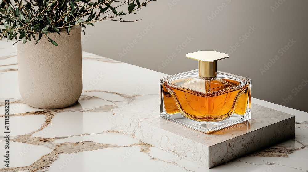 Elegant geometric perfume bottle showcase modern home product photography stylish interior close-up luxury aesthetics Elegant geometric perfume bottle showcase modern home product photography stylish interior close-up luxury aesthetics