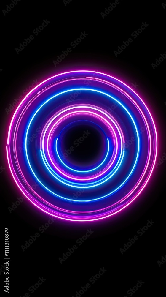 Neon Circular Light Abstract Design Neon Circular Light Abstract Design
