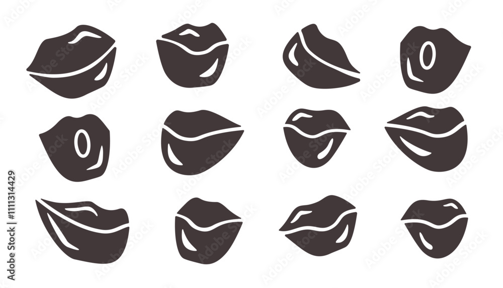 Lips_cart_SILHUET_set_1 Lips_cart_SILHUET_set_1
