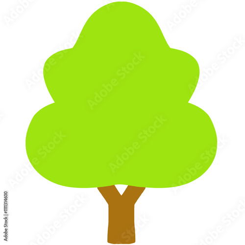 green tree with green leaves