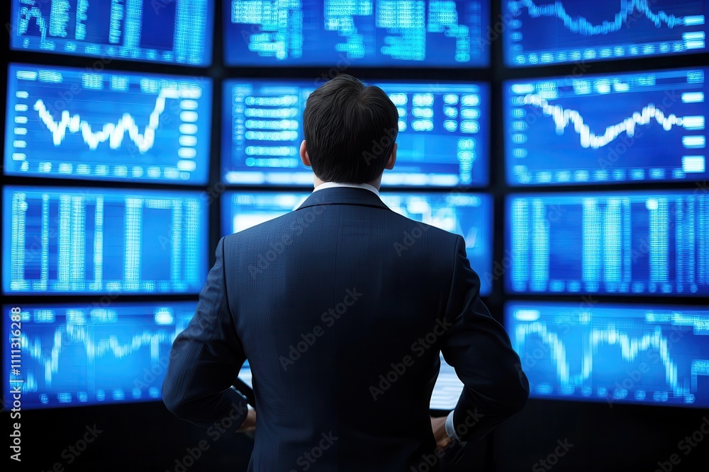 Real-time financial analysis by a sophisticated analyst modern trading room digital data displays corporate environment professional viewpoint investment strategies for optimal growth Real-time financial analysis by a sophisticated analyst modern trading room digital data displays corporate environment professional viewpoint investment strategies for optimal growth