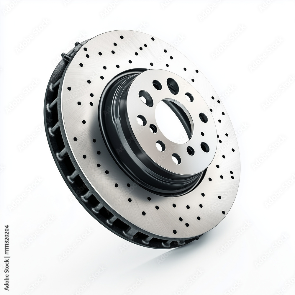 Car ventilated disc brake isolated on white background . Car ventilated disc brake isolated on white background .