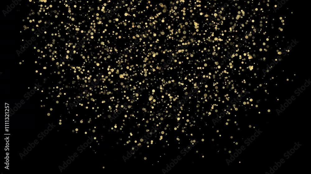 Abstract golden particles falling with glittering gold powder bokeh Video Animated Background Abstract golden particles falling with glittering gold powder bokeh Video Animated Background